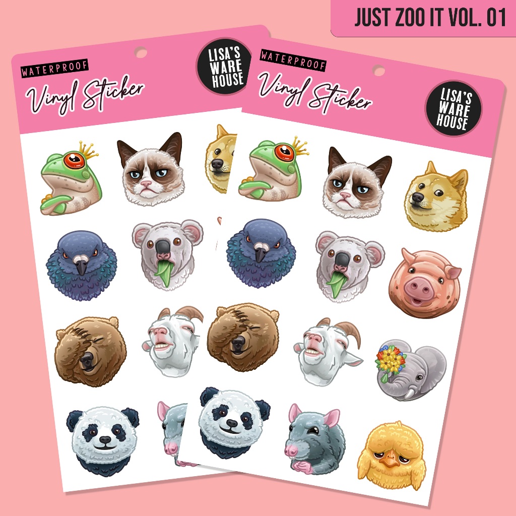 

Sticker Vynil Just Zoo It Volume 01-02