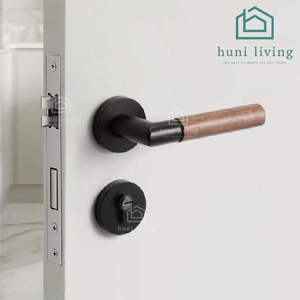 Termurah Dan Terlaris Handle Set Kunci Pintu Tanggung Hitam Kayu Premium Ukuran Tanggung - Gagang Ha