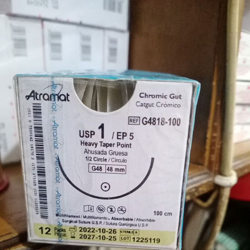 Atramat CHROMIC 1 taper point ( ABSORBABLE) /BOX