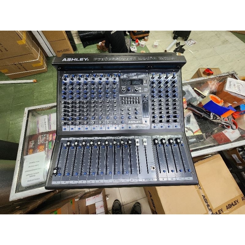 mixer audio ASHLEY 12 canel tipe V12FX / V12 FX / V12-FX - ORIGINAL
