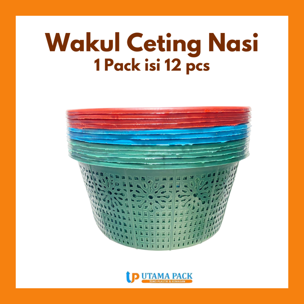 12 Pcs Wakul Nasi Hajatan 1 Lusin Lusinan Murah / Ceting Nasi Plastik Hajatan