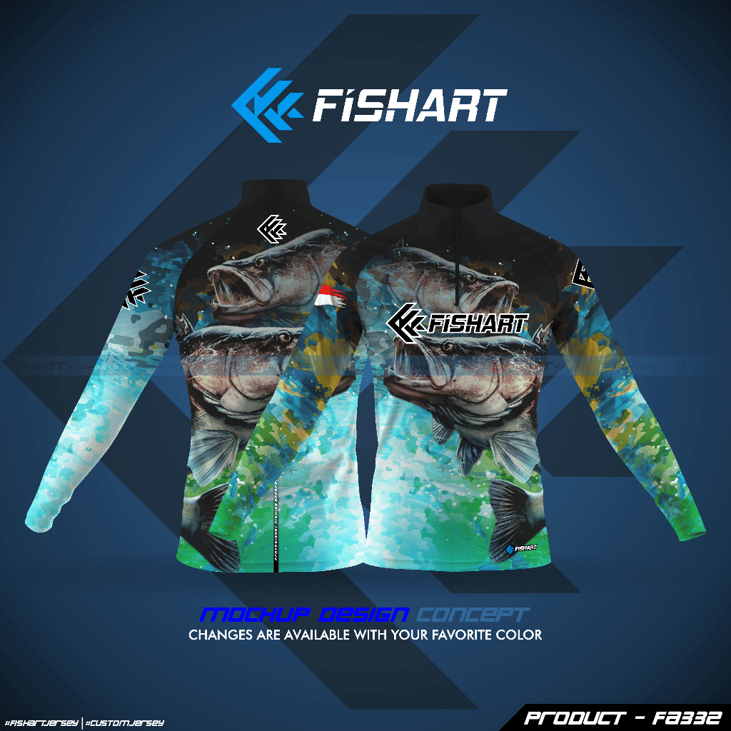 JERSEY MANCING CUSTOM BARAMUNDI CAMMO FISHART
