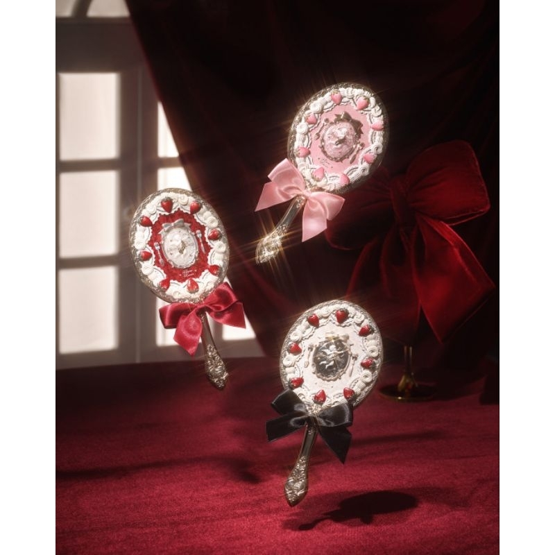 Flower Knows Strawberry Cupid Hand Mirror Series Cermin Tangan Vintage Aesthetic Import