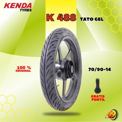 Ban Anti Bocor Motor Matic KENDA K488 70/90 Ring 14 Tubeless