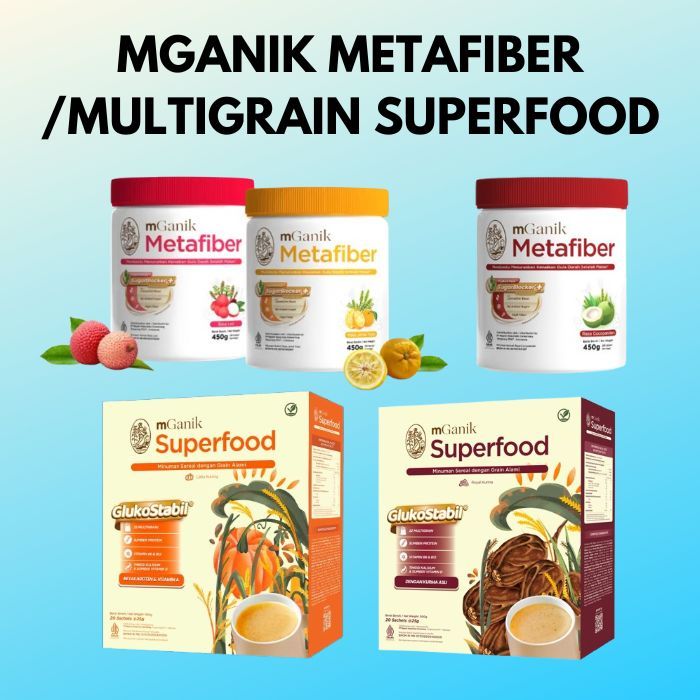 MGANIK METAFIBER RASA JERUK YUZU LECI KEMASAN BOTOL 450GR SEHAT DIABETES ALAMI BPOM HALAL PALEMBANG