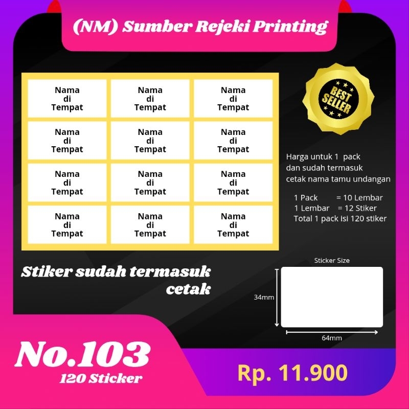 

Cetak stiker label undangan 103