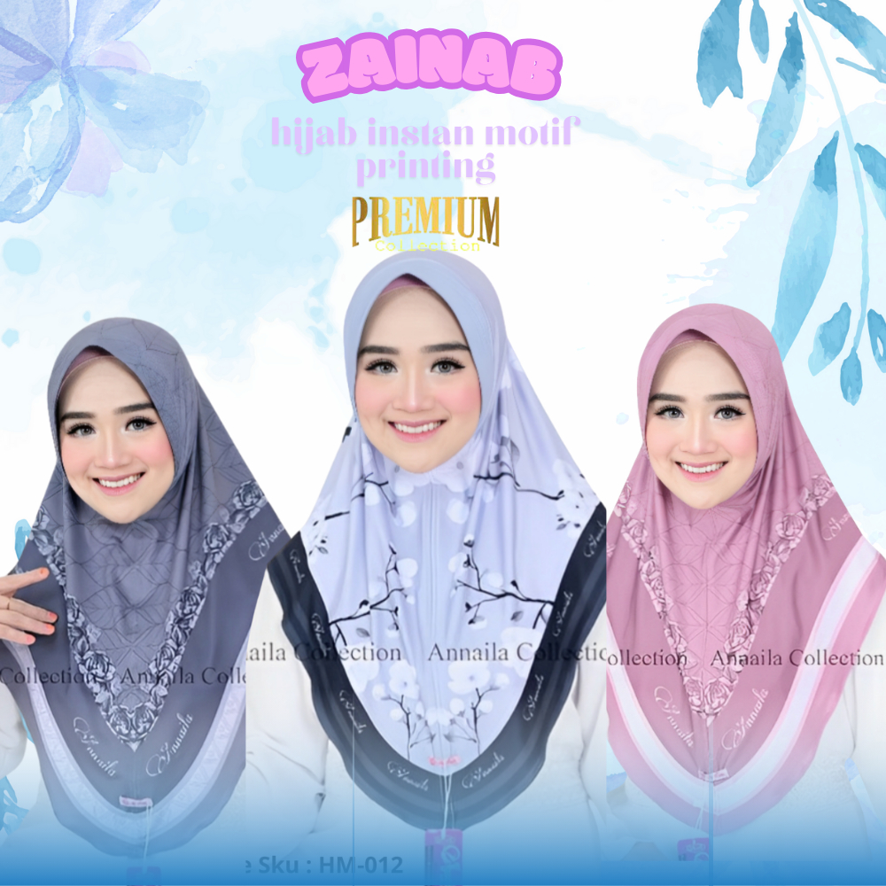 Jilbab Bergo Instan Motif Premium Khimar Jersey Printing Hijab Daily 𝐁𝐞𝐫𝐠𝐨 Kerudung Pet Sublim