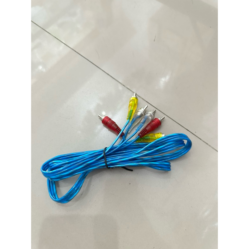 Kabel 3 RCA to 3 RCA Transparan Kabel RCA Transparan Kabel DVD ke TV Kabel Speaker Kabel Audio