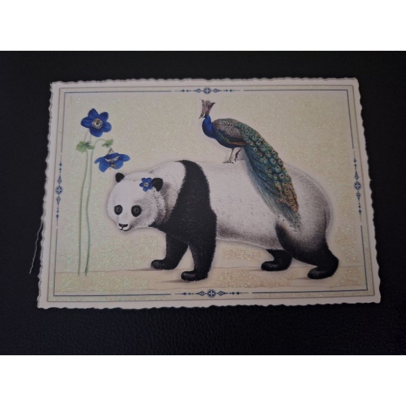 

kartu pos tausenschon glitter panda/panda Postcard