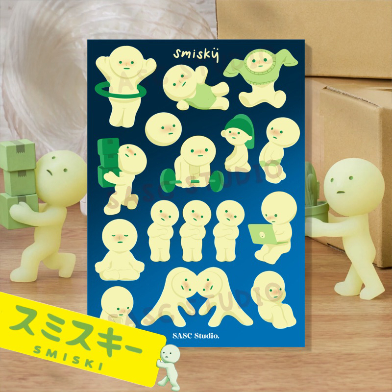 

SMISKI stikersheet a6 | waterproof stiker dekorasi joirnal joirnaling blindbox hippers