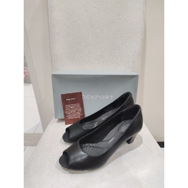 JUAL MURAH ORIGINAL ROCKPORT Audrina Peep Toe Sepatu Kulit Heels Wanita