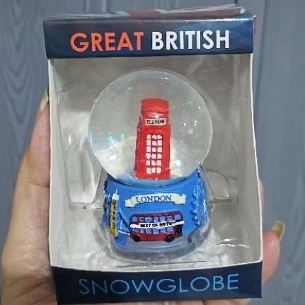 TERMURAH READY STOCK SNOW GLOBE GREAT BRITISH LONDON PHONE BOOTH / SNOW BALL / BOLA AIR / SOUVENIR I
