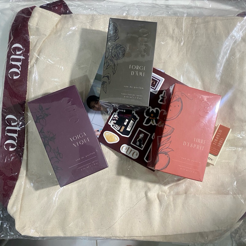 (NEW) ETRE PARFUMS - Libre d'Esprit / Volcanique / Force d’Ame / Totebag (red)