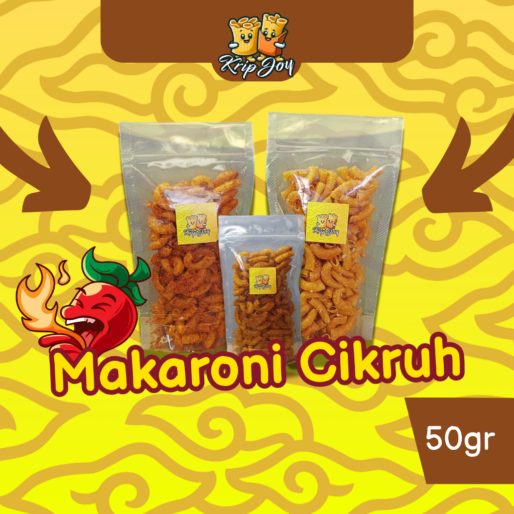 

50gr MAKARONI CIKRUH EKSTRA PEDAS DAN ORIGINAL KripJoy
