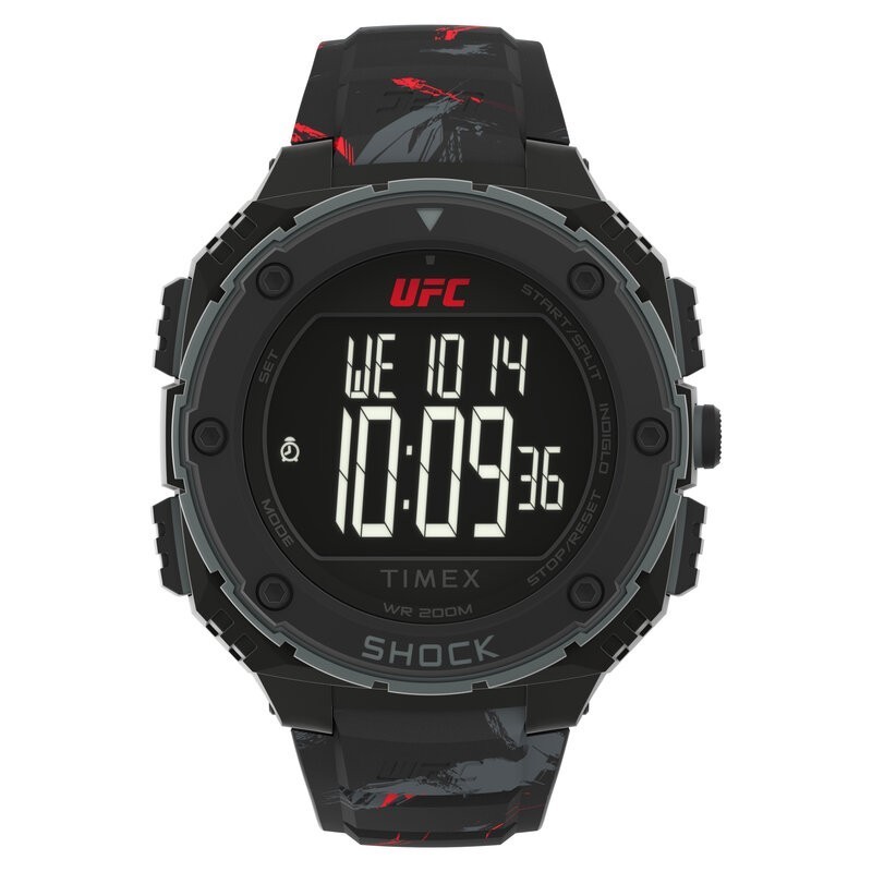 Promo Original TIMEX TW2V85100 UFC Street Shock Jam Tangan Pria Digital Black Rubber Garansi resmi 1