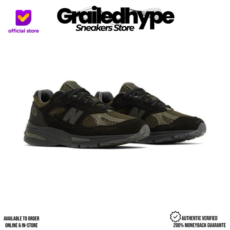 New Balance 991v2 Made in England x Stone Island Black | U991SD2 (100% Original Resmi)