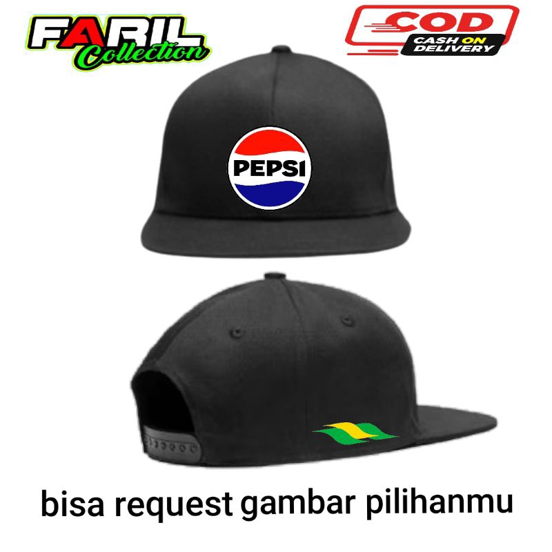 Topi Snapback Spesial PEPSI Topi Distro Casual Rope Hat Premium Topi Keluarga Unisex Bahan Denim