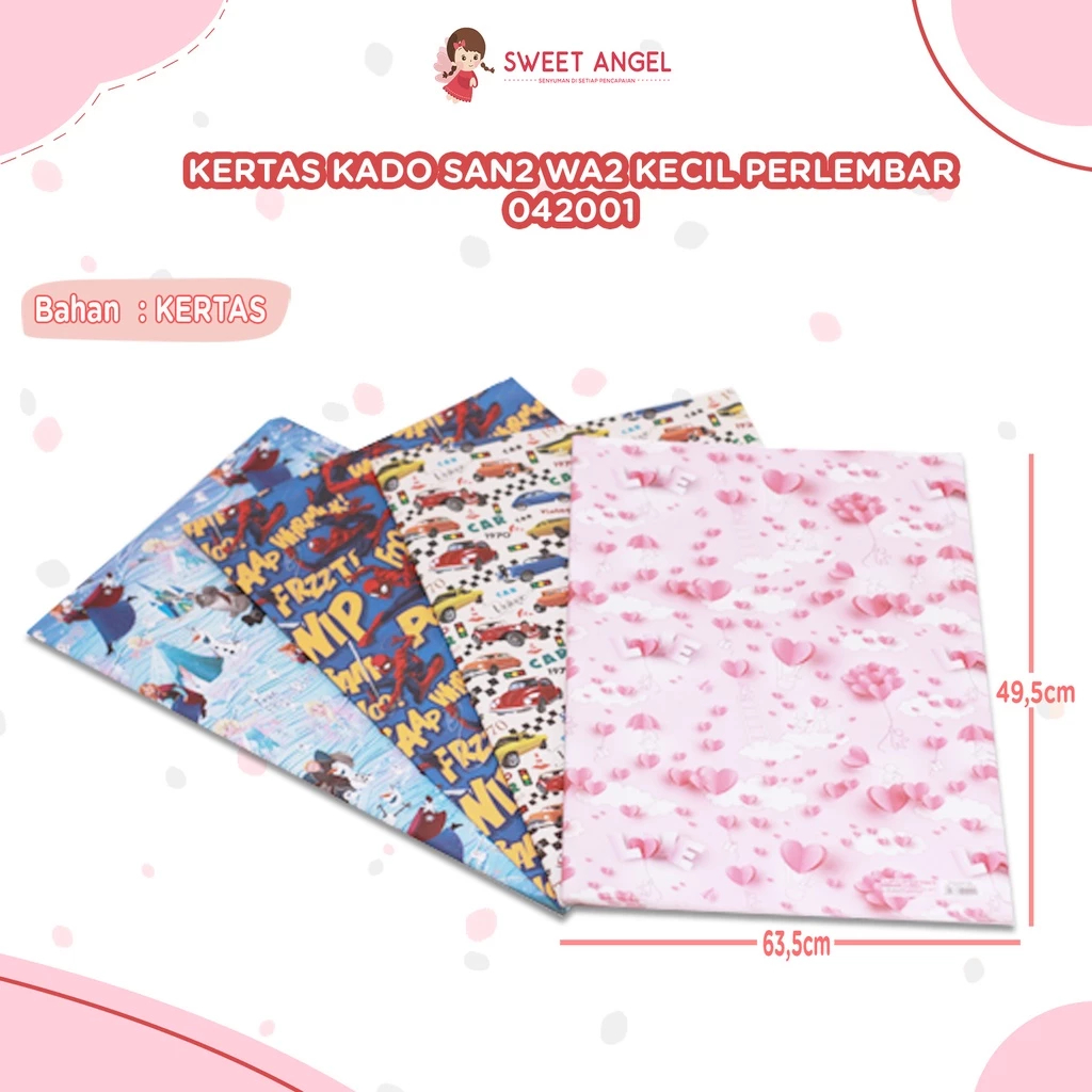 

Kertas Kado Sansan Wawa 49,5 x 63,5