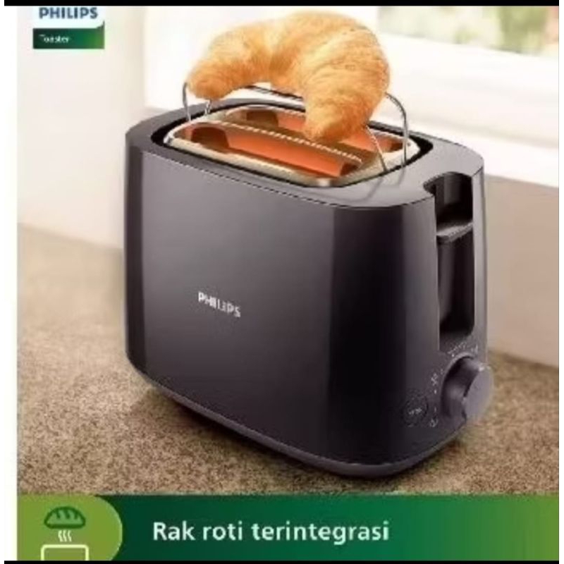 Philips HF2583/90 Toaster Pemanggang Roti Bakar/Sandwich Low Watt