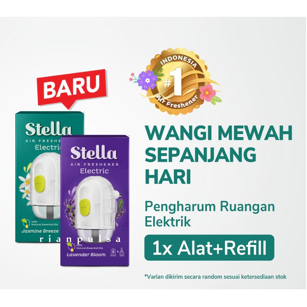 Stella Elektrik Liquid Listrik Pengharum Alat Mini Set Isi Ulang Pewangi Ruangan Freshener
