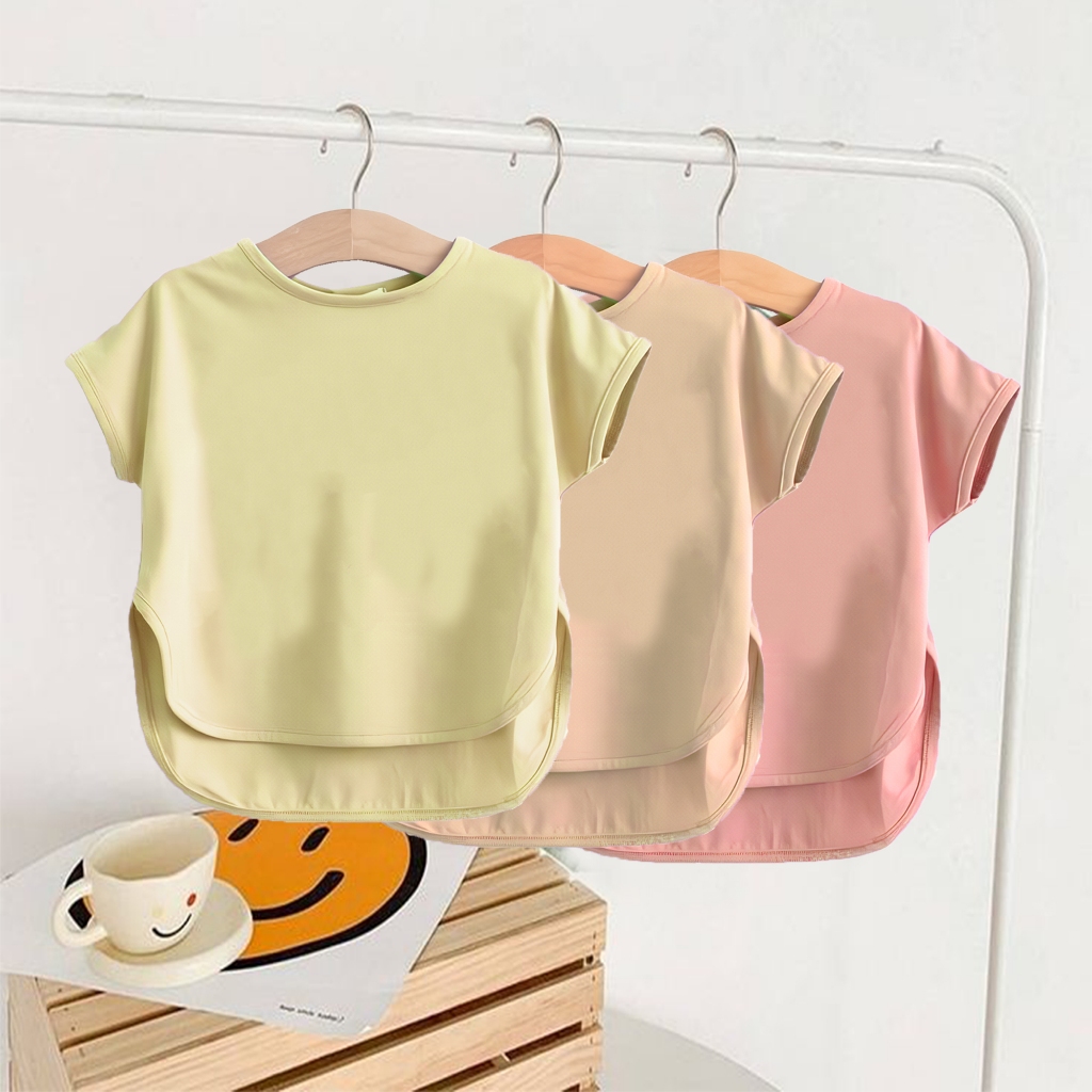 Kaos CropTop Polos Anak Perempuan Usia 1 Tahun Sampai 12 Tahun
