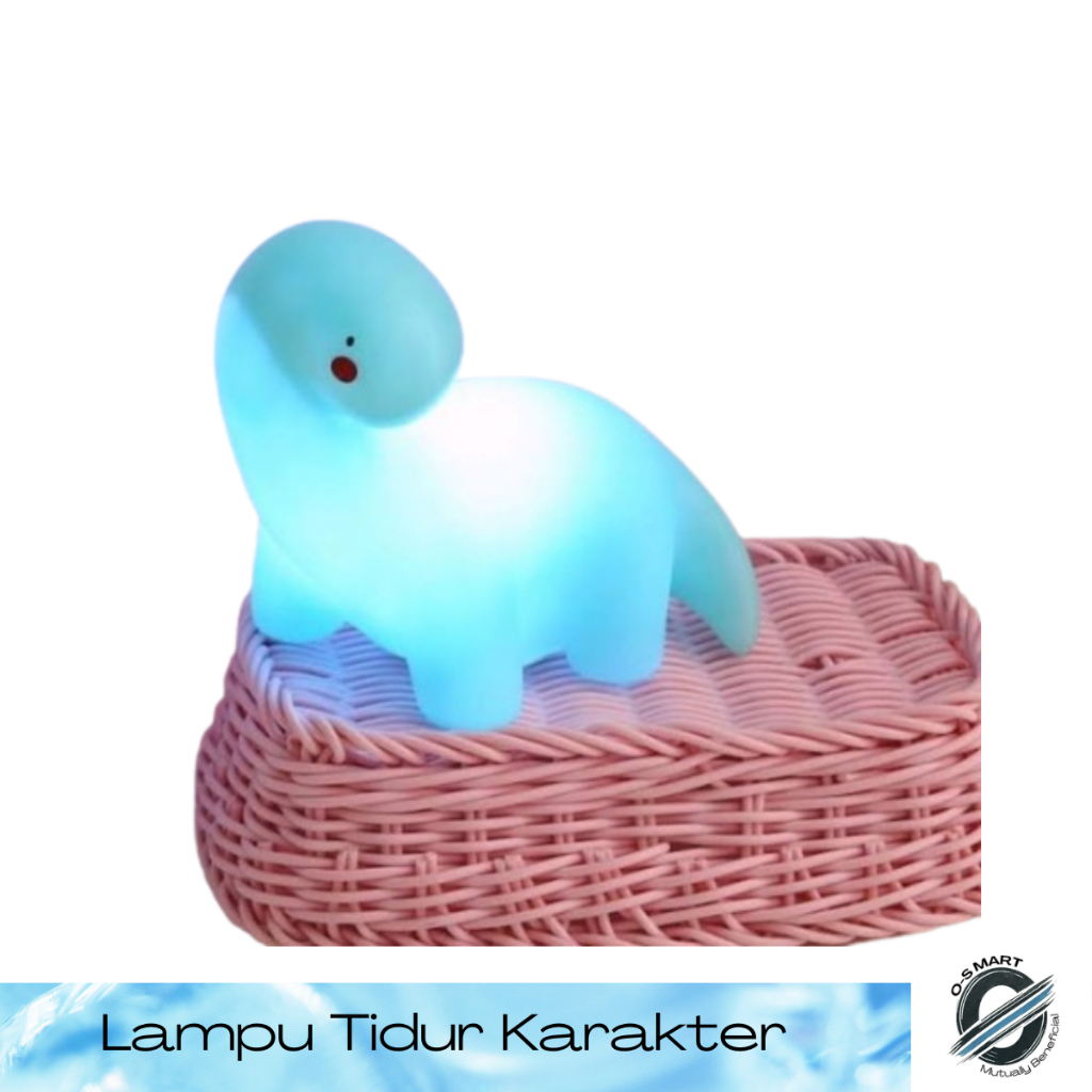 Lampu Tidur LED Karakter Kartun Unik Unicorn Dinosaurus