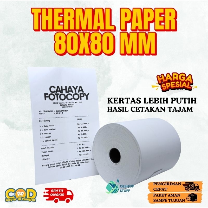 

KERTAS THERMAL 80X80 STRUK KASIR