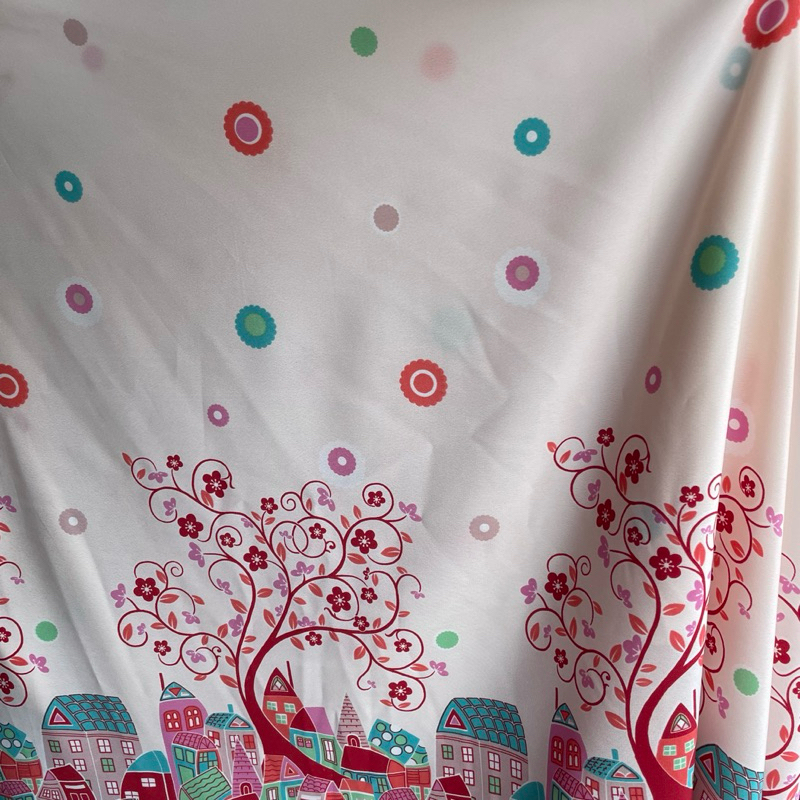 kain diamond crepe motif - kain diamond crepe motif pinggir import - kain zara crepe motif - kain cr