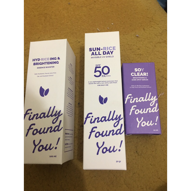 ffy toner soy bright , Soy clear &  sunscreen