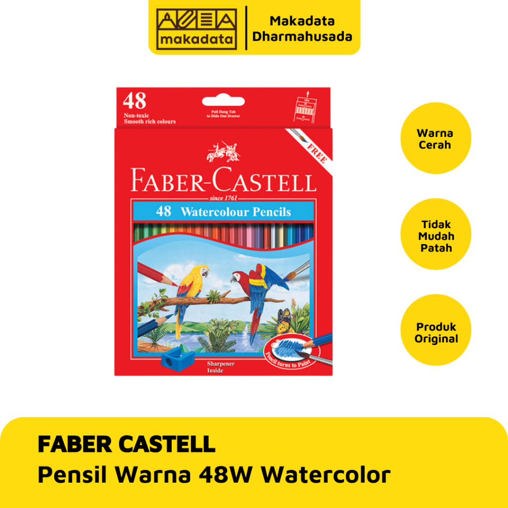 

COLOUR PENCIL / PENSIL WARNA FABER CASTELL 48 WARNA WATERCOLOUR MURAH