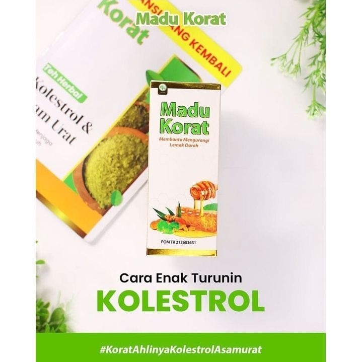 Madu Korat 1 Botol Madu + 1 Botol Kapsul Korat + 1 Bks Teh Korat | Menyembuhkan Kolesterol Secara Al