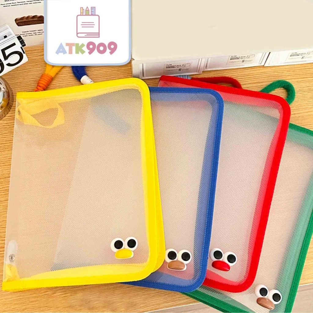 

ATK909 MAP PLASTIK BIRDIE A4 FILE HOLDER Map Tas Les Dokumen Sekolah ATK Tas Resleting Transparan