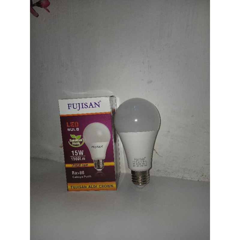lampu led bulb fujisan aldi crown 15 watt