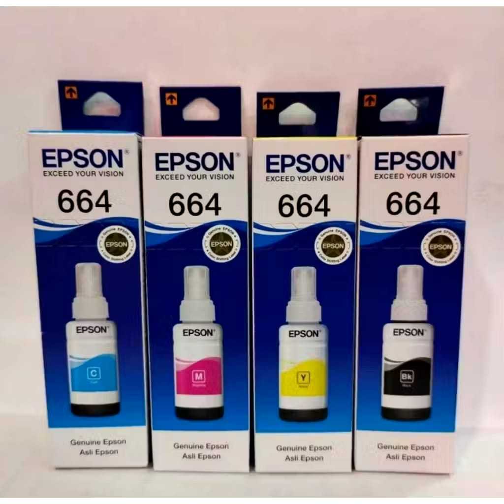 Tinta Epson 664 (T664) Original Asli Original Tinta Original Epson 664 Printer Epson 664 Original 10