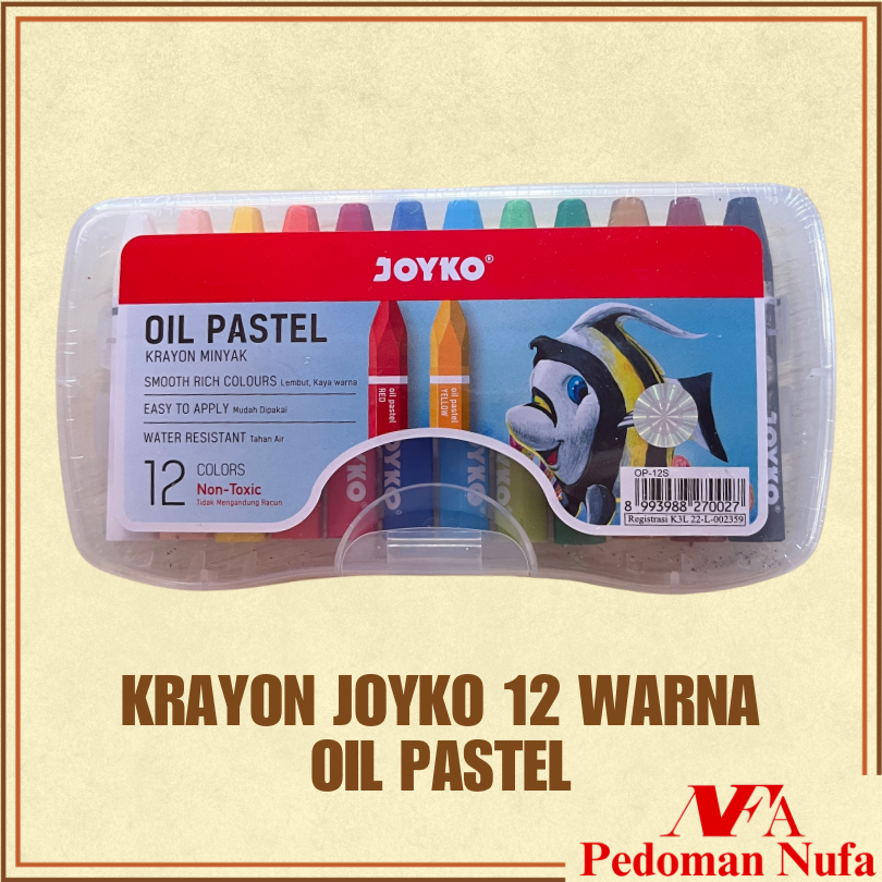 

NUFA KRAYON 12 warna CRAYON OIL PASTEL JOYKO