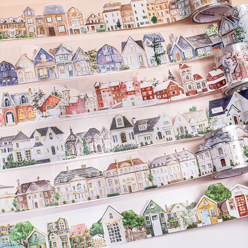 

Washi Tape 35mmx2m Seri Rumah Pedesaan Sticker Aesthetic Dekorasi Journal Vintage Retro Scrapbook Jurnal Stiker Selotip