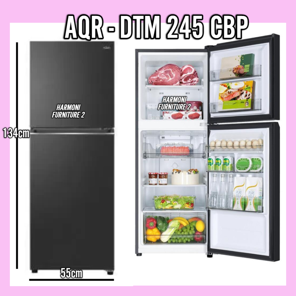 KULKAS AQUA 2 PINTU AQR DTM 245CB KULKAS AQUA 2 PINTU TANPA SALJU AQR 245