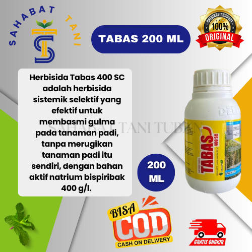 TABAS HERBISIDA SELEKTIF 200ML, 100ML - RACUN RUMPUT TANAMAN PADI / TABAS HERBISIDA