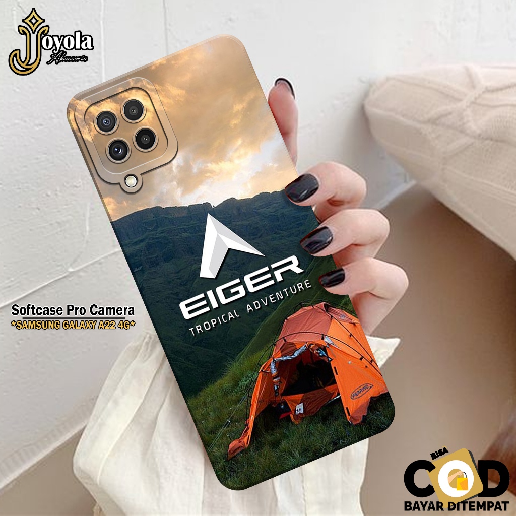 JOYOLA Case Samsung Galaxy A22 4G - Fashion Case Branded - Softcase Samsung Galaxy A22 4G - Pro Came