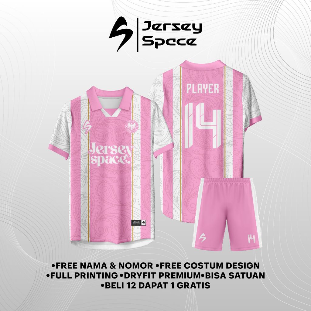 JS50 - JERSEY CUSTOM FUTSAL SEPAKBOLA VINTAGE FULL PRINTING FREE COSTUM DESIGN NAMA NOMOR DAN LOGO