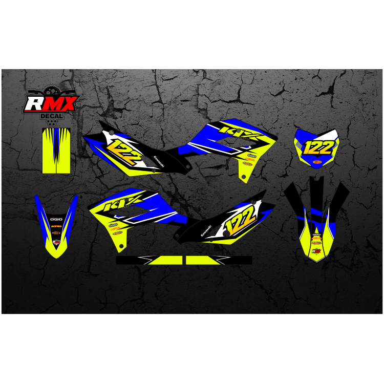 DECAL KLX 230 SM 2024 FULLBODY (005) DEKAL STIKER KLX 230 R S SE 2025 HITAM HIJAU, MERAH, KUNING, BI