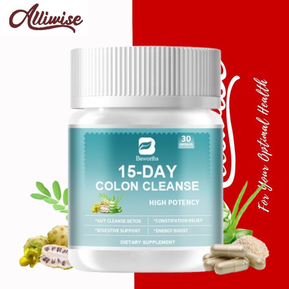 BEWORTHS 15 Hari Kapsul Pembersihan Usus Besar dengan Psyllium Husk Senna Daun Lidah Buaya Mengkudu