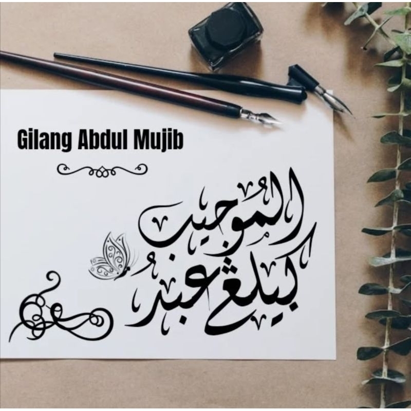 

Kaligrafi kertas (request nama) tulis manual.