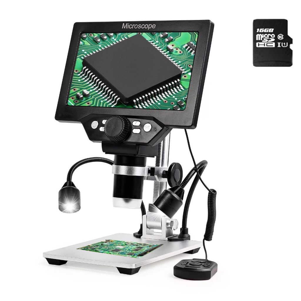 Mikroskop Digital 1-1200X Kaca Pembesar Amplifikasi Berkelanjutan 12MP Microscope Service Hp Second