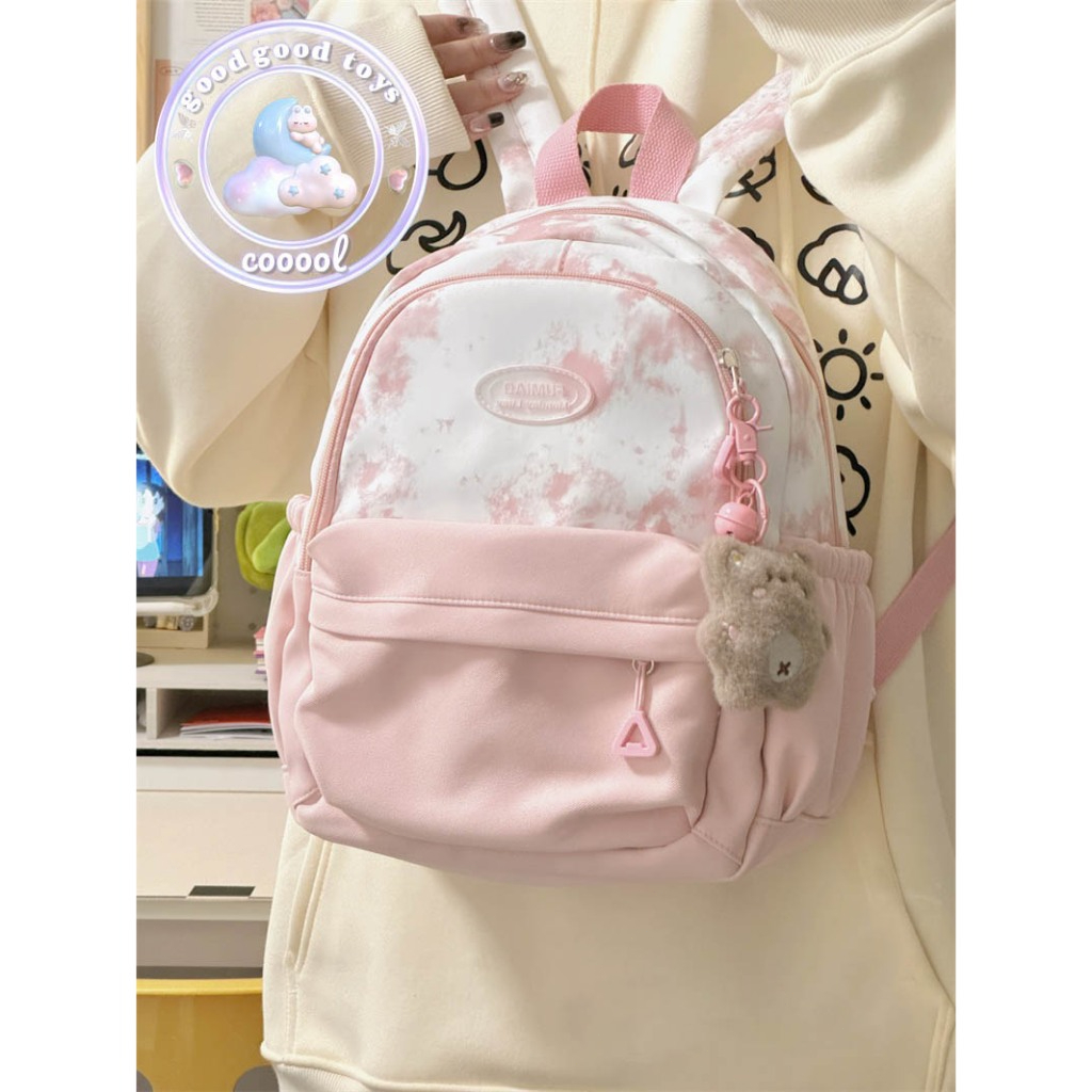 [COD] Tas Sekolah Wanita Pink Tas bahu ins Jepang korea import fashion lucu Wanita ransel wanita kor