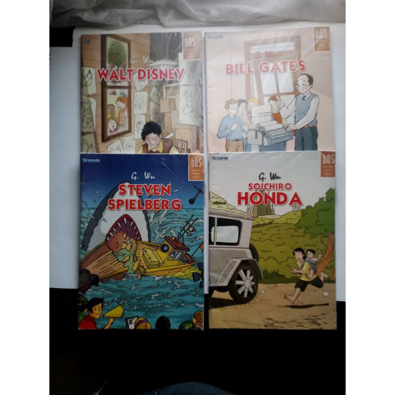 Komik karya G Wu serial BOS Biografi Orang Sukses 3 judul