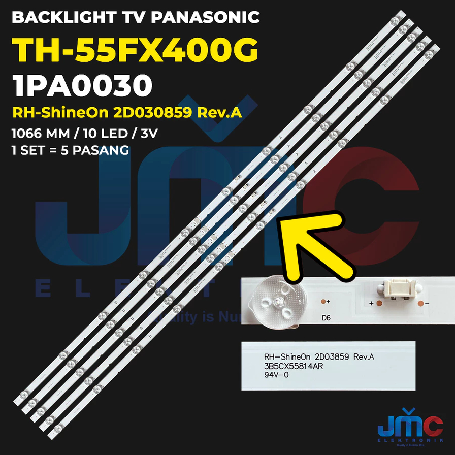 BACKLIGHT TV LED PANASONIC 55 INCH TH-55FX400G TH55FX400G 55FX400G 55FX400 LAMPU BL 55 IN