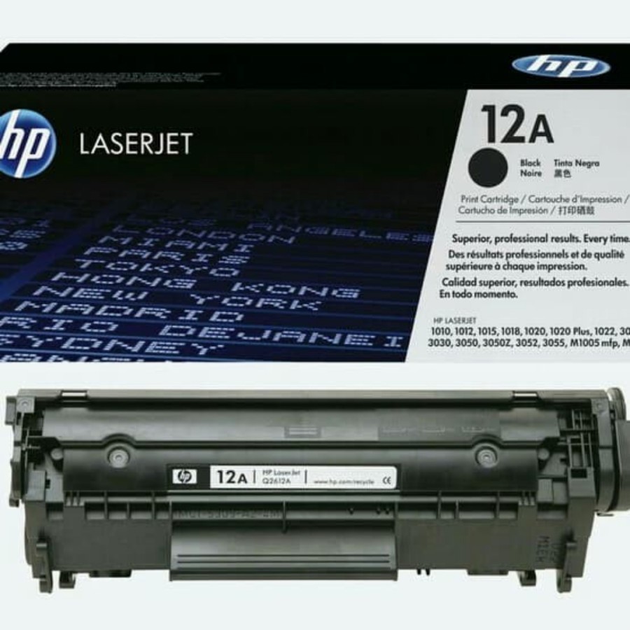 Toner Cartridge HP Laserjet Original 12A For HP Laserjet 1010, 1012, 1015 1020-BLACK