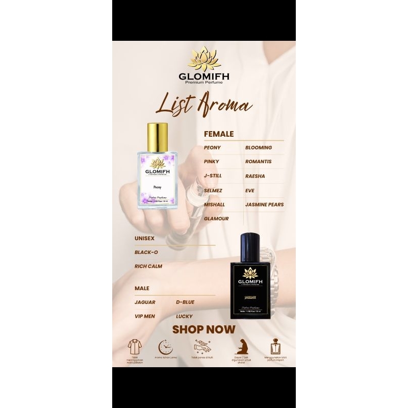 Paket Usaha Parfum EDP Glomifh 100 Botol