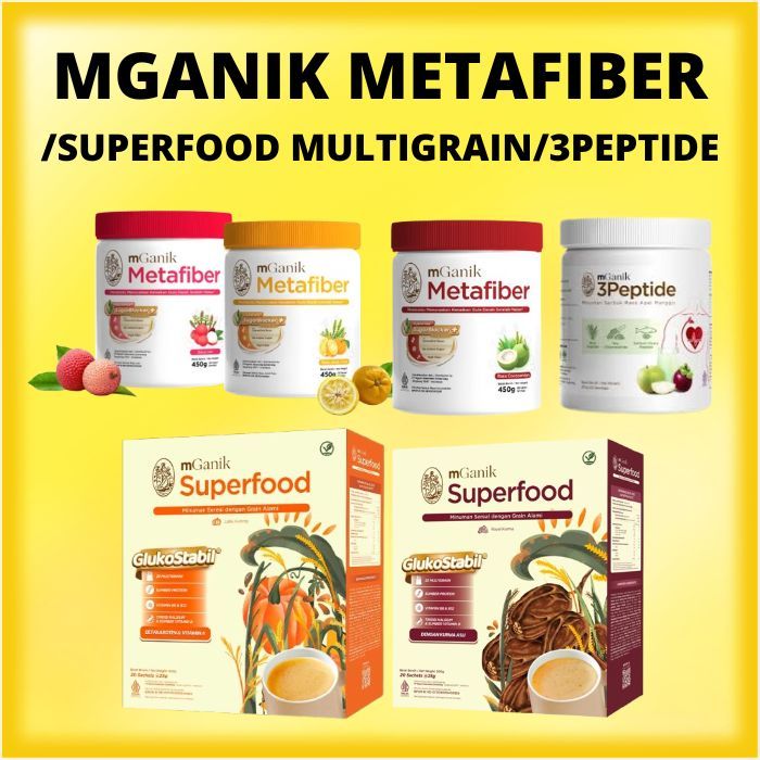 MGANIK METAFIBER RASA JERUK YUZU LECI 459GR MULTIGRAIN 3 PEPTIDE M GANIK MGANIC M GANIC